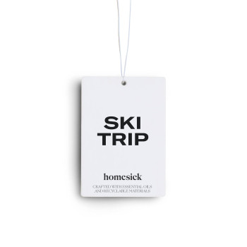 Homesick Premium Scented Car Air Freshener, Ski Trip - Scents Of Frosted Air, Warm Amber, Cinnamon, 1 Air Freshener, Essential Oil Ingredients, Relaxing Aromatherapy Air Freshener