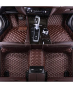 Moupl Customize All-Weather Protection Leather Floor Mats For Cars, Suvs, And Trucks According To Automotive Model (Brown)