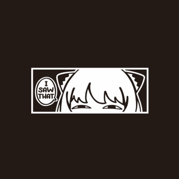 Anya Forger Bumper Stickers Car Stickers For Jujutsu Kaisen Anime Decals Laptop Car Windwo Bumper Car Stickers(I Saw That)