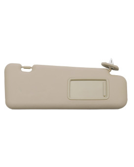 Dasbecan Front Right Passenager Side Sun Visor With Light Compatible With Toyota Highlander 2008-2013 74310-48520-E0,74320-48490-E0 (Beige)
