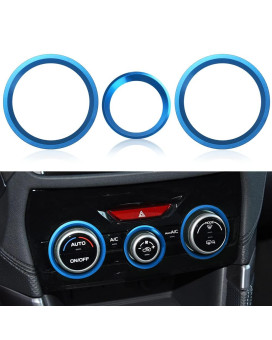 Auovo Ac Climate Control Knob Outer Ring Covers Accessories For Subaru Crosstrek 2018-2022 2023 Impreza 2017-2023 Forester 2019-2023 Interior Air Condition Switch Volume Control Trim (Light Blue)