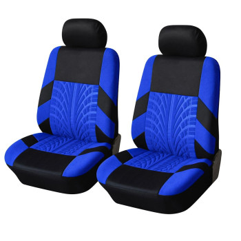 2Pcs Car Seat Covers For Front Seats, Breathable Waterproof Polyester Split Automotive Cushion Cover, Vehicle Seat Protectors Driver Interior Accessories Universal For Most Cars, Suv (Bluefront)