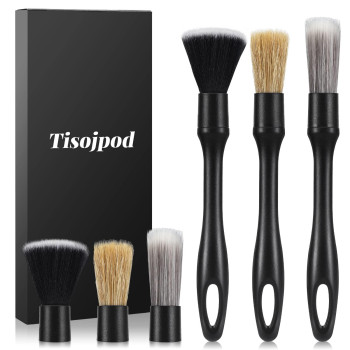 Tisojpod Car Wash Brush, Wheel Brush, Car Cleaning Brush X 3 + 3 Replacement Brushes, Car Wash Set, Detail Brush, Car Washing Brush