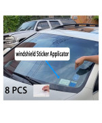 Windshield Sticker Applicator - Static Cling For Stickers, Makes Registration Sticker, Inspection Sticker, City Sticker And Parking Permit Removable(8 Pieces)