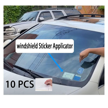 Windshield Sticker Applicator - Static Cling For Stickers, Makes Registration Sticker, Inspection Sticker, City Sticker And Parking Permit Removable(10 Pieces)