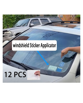 Windshield Sticker Applicator - Static Cling For Stickers, Makes Registration Sticker, Inspection Sticker, City Sticker And Parking Permit Removable(12 Pieces)