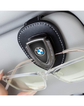 Car Sunglasses Holder For Bmw Suit For 5 6 7 Series X3 X4 X5 X6 M Vehicles, Glasses Holder For Cars With Bmw Logo, Visor Sunglasses Holder For Bmw, Men Women, Clip-On Car Glasses Holder Black