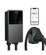 Autel Maxicharger Home Electric Vehicle (Ev) Charger, Up To 40 Amp, 240V, Level 2 Wifi And Bluetooth Enabled Evse, Nema 6-50 Plug, Indooroutdoor, 25-Foot Cable With Separate Holster, Dark Gray