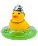 Mumyer Duck Car Dashboard Decorations Rubber Duck Car Ornaments For Car Dashboard Decoration Accessories With Mini Swim Ring Sun Hat Necklace And Sunglasses