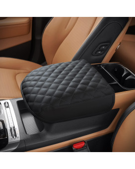 Kmmotors Carnival Ka4 2021-2023 Center Console Cover, Armrest Cushion, Console Protector, Carnival Accessories(Carnival Ka4, Black)