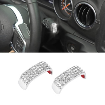 Lecart For Jeep Jl Accessories Wrangler Jlu 2022 2021 2020 2019 2018 Bling Wiper Control Turn Signal Lamp Lever Decoration Cover Trims For Gladiator Jt Jtu 2020 2021 2022