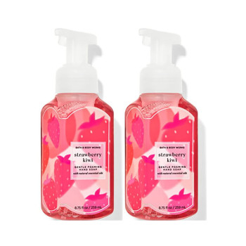 Bath Body Works Strawberry Kiwi Gentle Foaming Hand Soap 875 Ounce 2-Pack (Strawberry Kiwi)