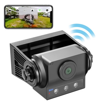 Wireless Hitch Backup Camera, 720P Wifi Magnetic Trailer Hitch Backup Rearfront View Camera For Pickup Truckhorse Trailerrvcamper Reverse, Rechargeable Battery, Compatible With Iphone Android