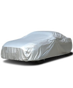 Tecoom Hard Shell Car Cover Waterproof Uv-Proof Windproof For All Weather Indoor Outdoor Without Door Zipper & Mirror Pockets Fit 150-178 Inches Length Coupeconvertiblesport Car
