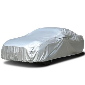 Tecoom Hard Shell Car Cover Waterproof Uv-Proof Windproof For All Weather Indoor Outdoor Without Door Zipper & Mirror Pockets Fit 150-178 Inches Length Coupeconvertiblesport Car