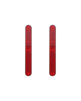 Stick-On Rectangular Reflectors - Safety Spoke Reflective Quick Mount Custom Accessories Adhesive Reflector For Cars, Trailer, Motorcycle, Boat, Bicycle And Bike (Red-082 061 002 Inch, 2Pcs)
