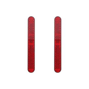 Stick-On Rectangular Reflectors - Safety Spoke Reflective Quick Mount Custom Accessories Adhesive Reflector For Cars, Trailer, Motorcycle, Boat, Bicycle And Bike (Red-082 061 002 Inch, 2Pcs)