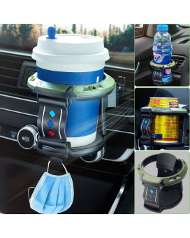 Universal Car Drink Holdercup Holder, Adjustable Car Air Vent Holder With 75 Cm Diameter, Drinks Holder, Bottle Holder, Can Holder, Cup Holder For Soft Drinks, Water, Coffee (Army Green)