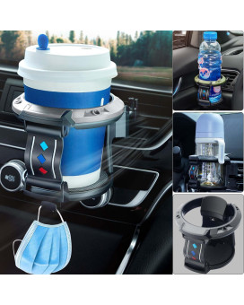 Universal Car Drink Holdercup Holder, Adjustable Car Air Vent Holder With 75 Cm Diameter, Drinks Holder, Bottle Holder, Can Holder, Cup Holder For Soft Drinks, Water, Coffee (Light Grey)