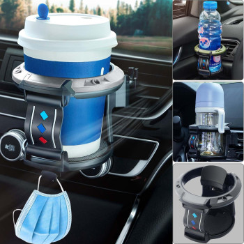 Universal Car Drink Holdercup Holder, Adjustable Car Air Vent Holder With 75 Cm Diameter, Drinks Holder, Bottle Holder, Can Holder, Cup Holder For Soft Drinks, Water, Coffee (Light Grey)