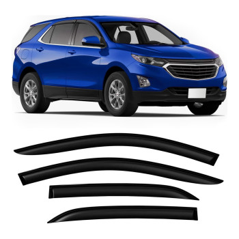 Zzdsnj Rain Guard 4-Piece For 2018-2022 Chevy Traverse Windows Visor Shield Shade Smoke