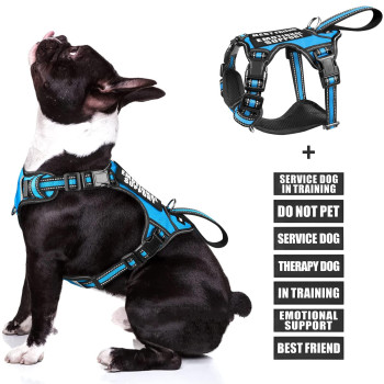 Winsee Service Dog Vest No Pull Dog Harness With 7 Dog Patches, Reflective Pet Harness With Durable Soft Padded Handle For Puppies, Small, Medium, Large, And Extra-Large Dogs