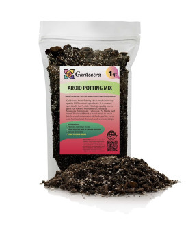 Premium Aroid Potting Mix - Soil Free Blend For Aroids - Growing Medium For House Plants By Gardenera - (1 Quart Bag)