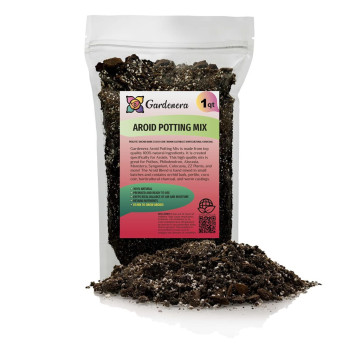 Premium Aroid Potting Mix - Soil Free Blend For Aroids - Growing Medium For House Plants By Gardenera - (1 Quart Bag)