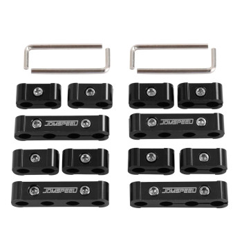 Jdmspeed Engine Spark Plug Wire Separator Divider 8Mm 9Mm 10Mm Black 12Pcs Replacement For 8 Cylinder Vehicles Racing Car