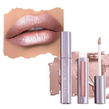 Runway Rogue Pearl Glam Long Wear Shimmer Liquid Lipstick, Nudepale-Pink Lip Color With Silver And Gold Shimmer, Soft Box