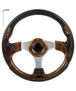 Golf Cart Steering Wheel Fit Golf Carts Ezgo Txt & Rxv Marathon Club Car Ds Precedent Onward Tempo Yamaha Drive Universal Cool Racing Golf Steering Wheel