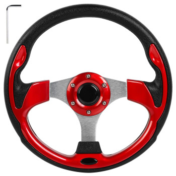 Golf Cart Steering Wheel Fit Golf Carts Ezgo Txt & Rxv Marathon Club Car Ds Precedent Onward Tempo Yamaha Drive Universal Cool Racing Golf Steering Wheel