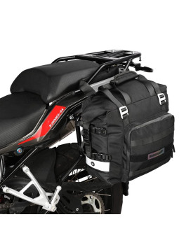 Rhinowalk Motorcycle Saddlebag Waterproof Motor Luggage Pack Quick Release Motorbike Side Bag 20L Fits Most Adventure And Sports Bike Motorcycle Racks(Black, 1 Pack)