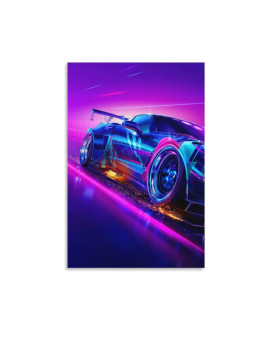 Qlazo Jdm Sport Car Art Poster Hanging Poster Canvas Wall Art Decor Home Frame Hanger Posters Scroll Mural 20X30Inch(50X75Cm)