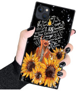 Zhuxuxitt Luxury Square Case For Iphone 14 Maxplus,Sunflower Black Girls Design Women Grils Men Soft Tpu Edge Protection Shock Absorption Slim Hard Pc Max, 67 Inch