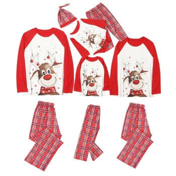 Oakfashion Christmas Family Pajamas Holiday Christma Pajama Family Matching Pjs Set Cute Sleepwear Elk Xmas Jammies For Couples Youth(Kids, 2 Years, A217)