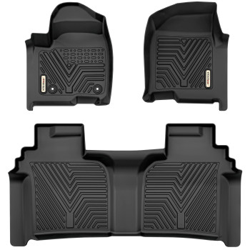 Yitamotor Floor Mats Compatible For 2019-2023 Chevrolet Silverado 1500Gmc Sierra 1500 & 2020-2023 Chevy Silveradogmc Sierra 2500Hd3500Hd Crew Cab With Rear Underseat Storage Box, Front Bucket Seat