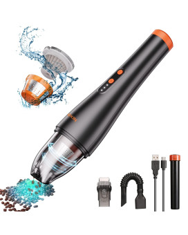 Immdokin Cordless Handheld Vacuum, Mini Vacuum Dusbuster Portable 8000Pa Hand Vacuum Cleaner Car Vacuum With Led Headlights & Replaceable Battery For Car Interior, Pet Hair, Home, Office Cleaning