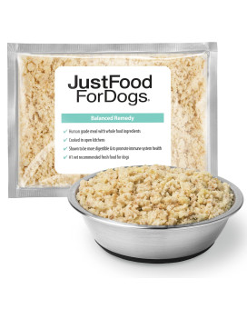 Justfoodfordogs Frozen Fresh Human Grade Dog Food, Balanced Remedy, 18 Oz (7 Pack)
