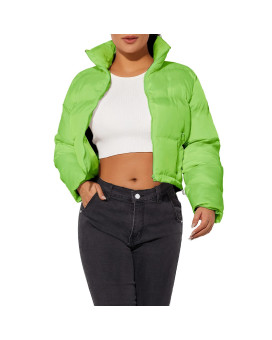 Hujoin 4Xl Jacket For Women 4X Crop Short Cropped Puffer Warm Winter Lightweight Comfortable Pocket Plus Size Tops