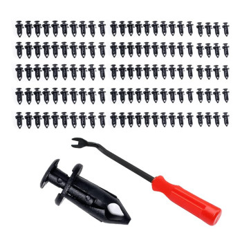 Banseko 120 Pieces Plastic Black Fender Clipsylon Plastic Fastener Push Type Fender Retainer Pins Rivets Bumper Clips For Honda Rancher Foreman Rubicon Rincon Trx680 Trx650,8Mm