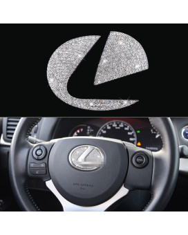 Bling Steering Wheel Emblem Accessories Fit For Lexus Rx Es Nx Ct Lx Gs Rc Gs-F Rc-F (Large)