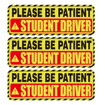 Wzcndidi Student Driver For Cartruck 3Pcs, Please Be Patient Student Driver, Safety Signs Sticker For New Student Drivers