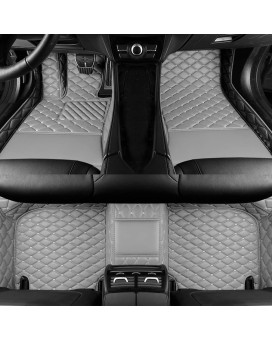 Ajdgl Customize All-Weather Protection Luxury Leather Floor Mats For Cars, Suvs, And Trucks According To Automotive Model (3D Grey Floor Mats For Cars)