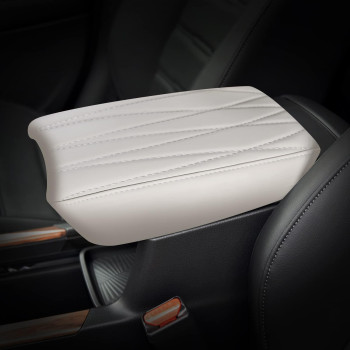 Aomsazto Armrest Protector For Honda Crv 2022-2017 Leather Center Cover For Honda Crv Armrest Box Mat For Honda Cr-V Hybrid Beige