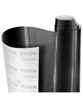 Vvivid+ Honeycomb Matte Black Medium Pattern Car Wrap Vinyl (1Ft X 5Ft)