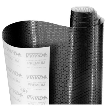 Vvivid+ Honeycomb Matte Black Medium Pattern Car Wrap Vinyl (1Ft X 5Ft)