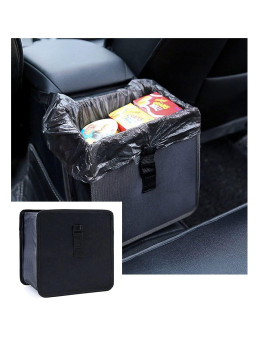 Miytsya Hanging Car Trash Bag Can Premium Waterproof Litter Garbage Bag Organizer 275275145Cm Pack-1(Black)