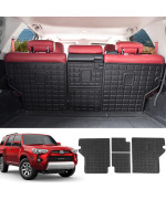 Powoq Fit 2010-2023 Toyota 4Runner Backrest Mat Tpe Material Back Seat Protector For 2010-2023 Toyota 4Runner 5 Seater Accessories (Rear Backrest Mats, Fit Wo Sliding Tray)