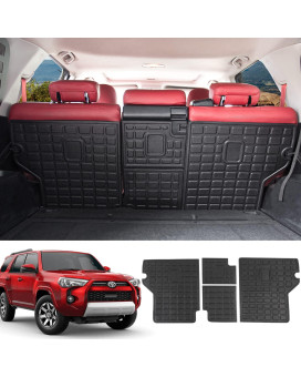 Powoq Fit 2010-2023 Toyota 4Runner Backrest Mat Tpe Material Back Seat Protector For 2010-2023 Toyota 4Runner 5 Seater Accessories (Rear Backrest Mats, Fit Wo Sliding Tray)